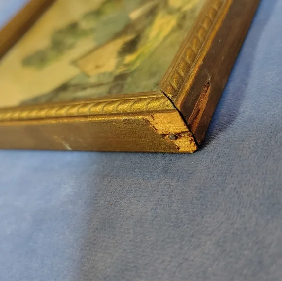 Vintage Framed Print of Pearl Hawkins Early California 1940s Painting - Picture 6 of 7